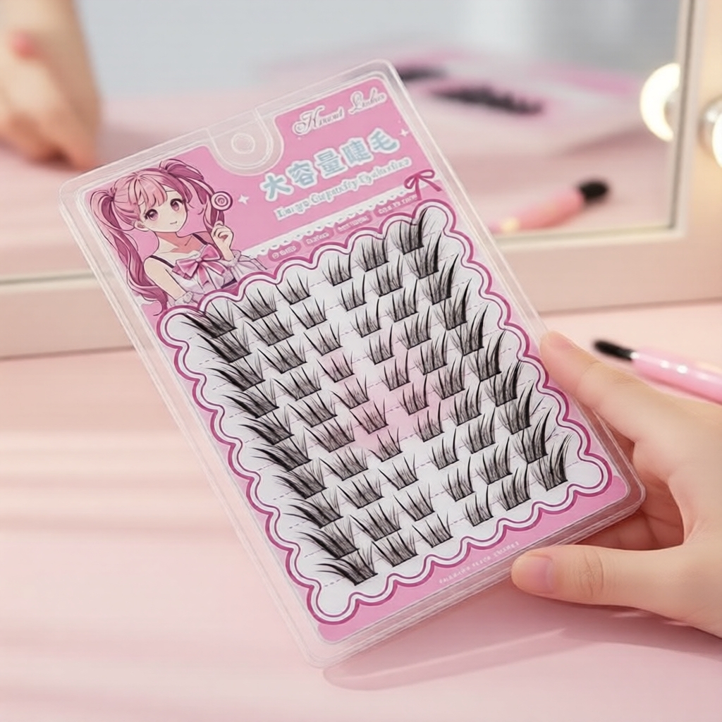 Gemini Hard-Stem Sunflower False Eyelashes - Manga-Style, Natural and Thick, Adhesive-Free Gemini Batang Keras Bulu Mata Matahari - Gaya Manga, Semula Jadi & Tebal, Tanpa Pelekat