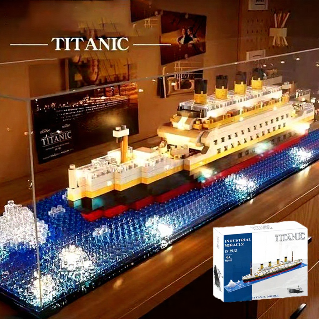 Model Building Blocks Classic Large Ship Assembled Toys for Boys