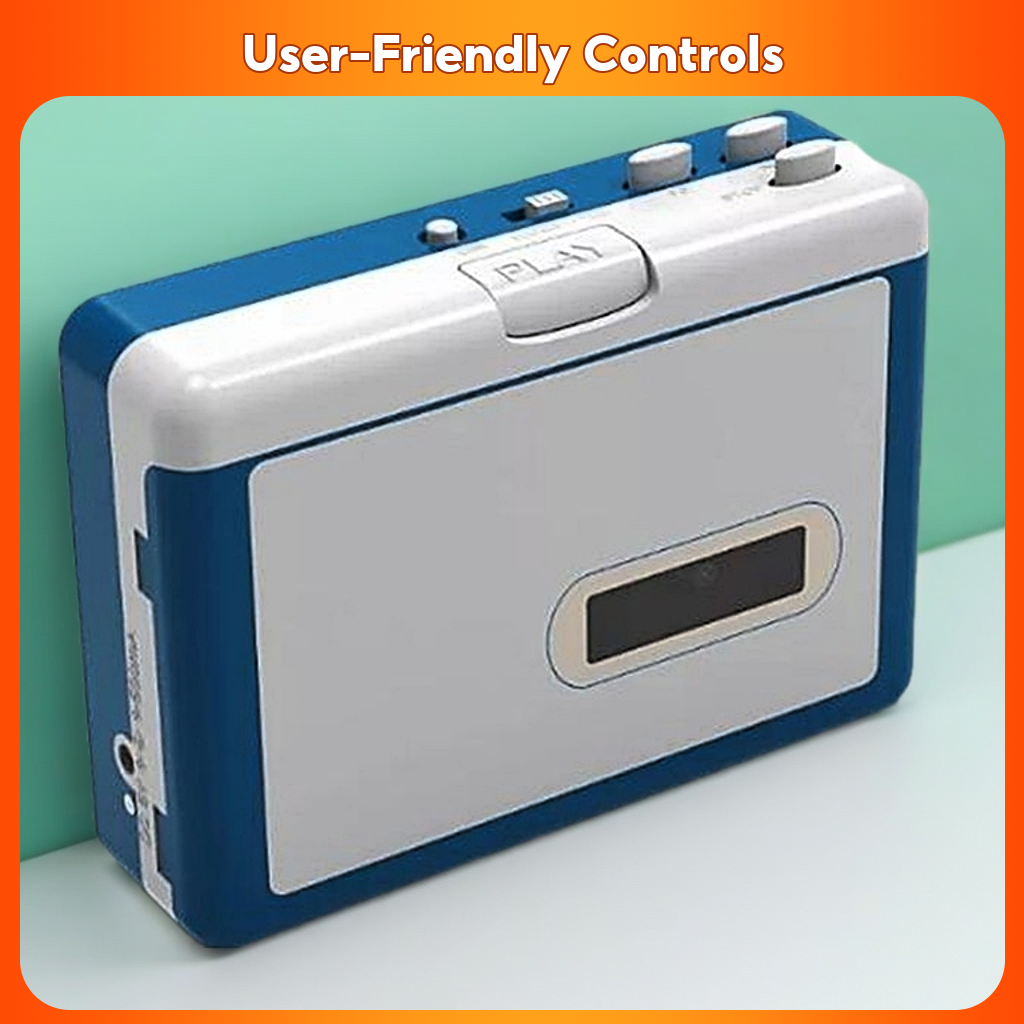Portable Personal Walkman Bluetooth Cassette Player, Transmit Retro Tape Music To Bluetooth Earphone or Speaker