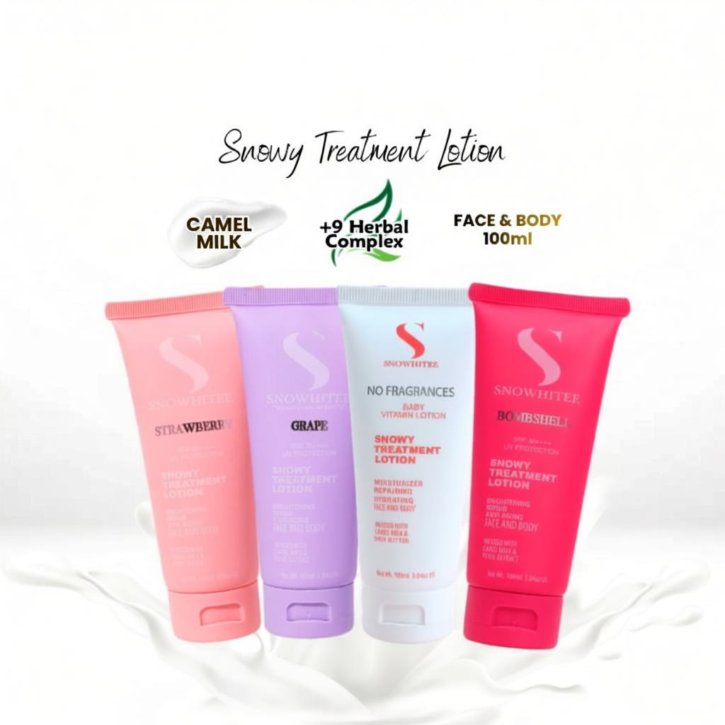SNOWHITE SNOWY TREATMENT LOTION-100ML-( SINGLE ) BABY & ADULTS MOISTURIZING FACE AND BODY LOTION