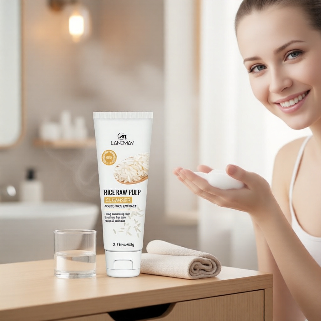 Deep Clean & Soothe Rice Extract Facial Cleanser, 60g, Suitable for All Skin Types  Pembersih Wajah Ekstrak Beras Deep Clean & Soothe, 60g, Sesuai Untuk Semua Jenis Kulit