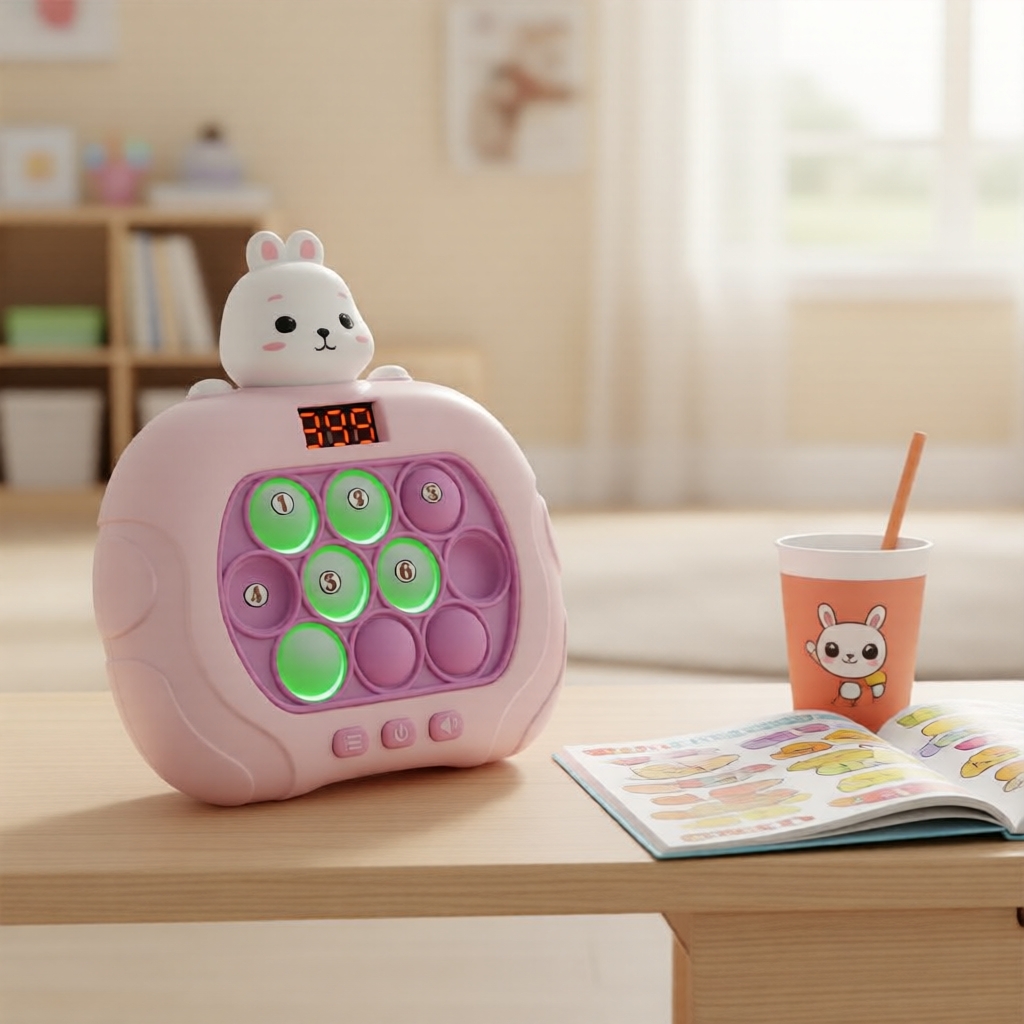 Rabbit Pop Up Game Fidget Toy: Quick Push for Kids' Stress Relief and Entertainment  Mainan Pop Up Arnab Mainan Gelembung Pop Pantas Melegakan Tekanan untuk Hiburan Kanak-kanak