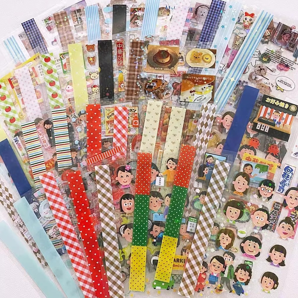 18/126 Sheets Rilakkuma Sticker Set Japanese Cartoon Film Retro Stickers DIY M5 Notebook Decorative Esthetic Scrapbook Handbook Kid Gift