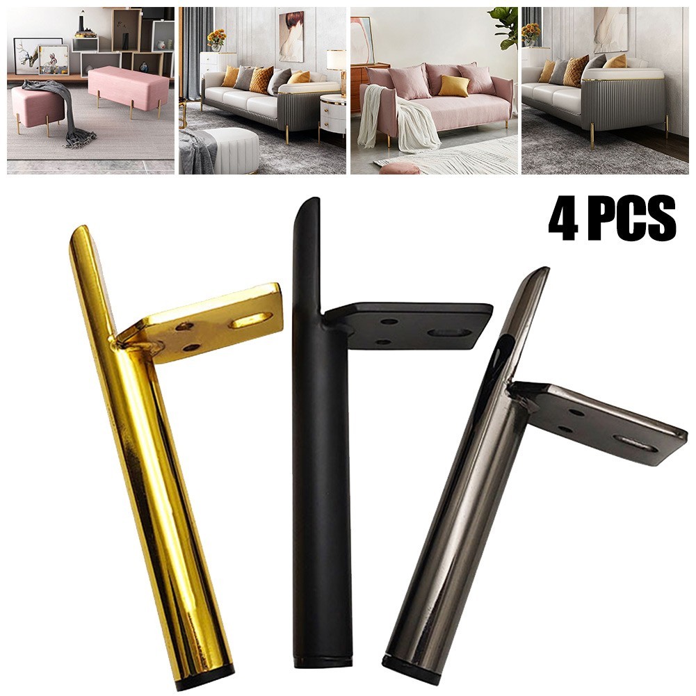 [LSAR-hot] 4Pcs Legs for Furniture Metal Table Bed Feet Sofa Chair Cabinet Replacement❀