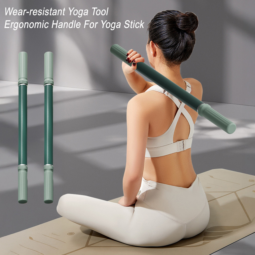 [STTR] 1/2Pcs Yoga Stick Anti-Slip Portable Pain Relief Fitness Massage Stretching Stick Pilates Training Bodybuilding Exercise Bar Home Gym Workout Equipment