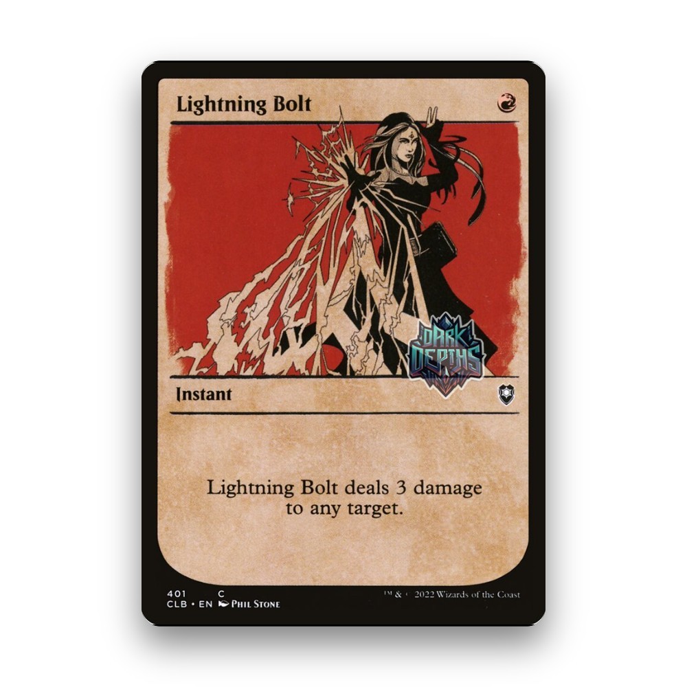[MTG] Lightning Bolt (Showcase) (401) [CLB] [RED] [COMMON] | Magic the Gathering