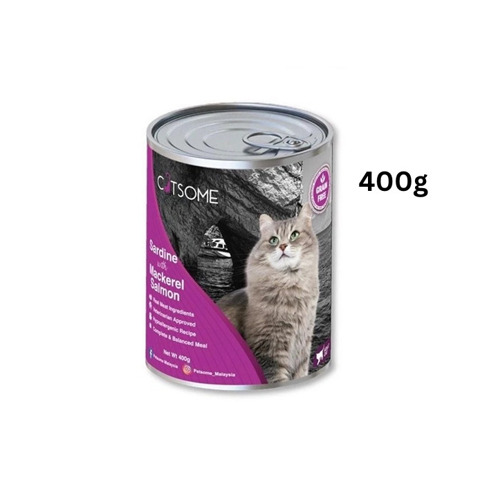 Catsome (Can)-sardine With Mackerel Salmon 400g