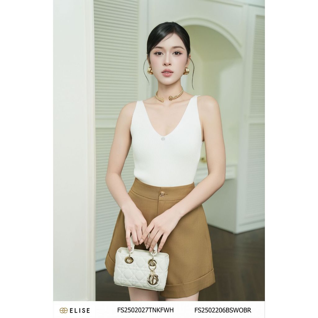 White mongtoghi shirt Sleeveless Elise FS design2502027TNKFWH