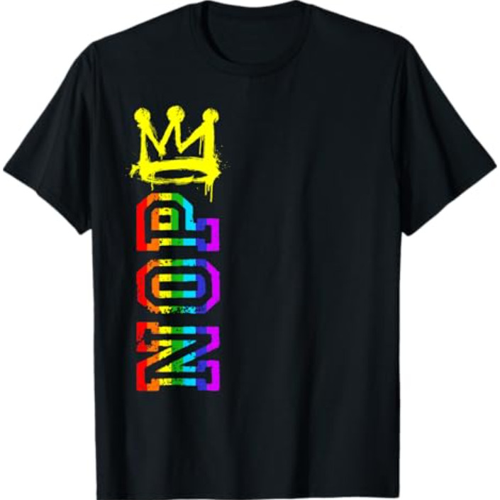No Kings Protest Sign Vertical Lgbt Pride Shirt Men T-Shirt