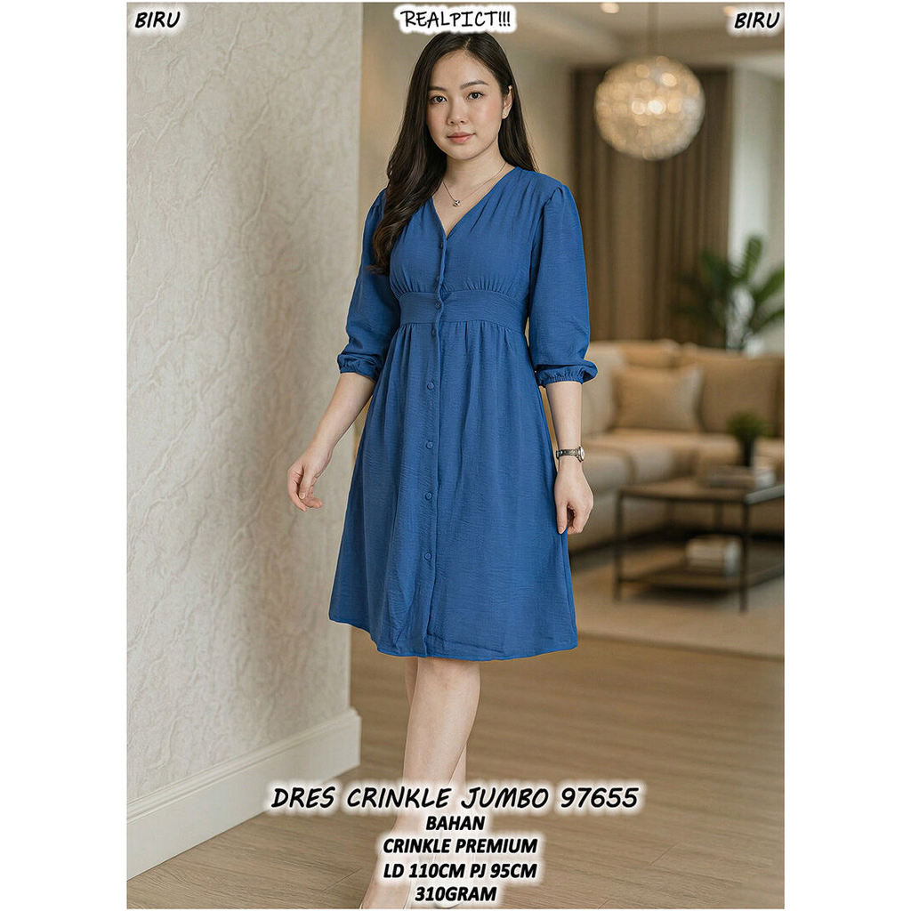 JUMBO CRINKLE DRESS 97655 WITHOUT TANDING QUALITY