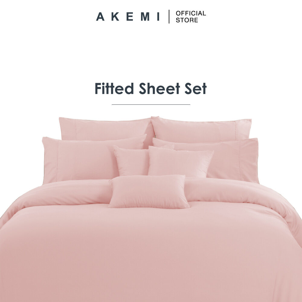 AKEMI Lyocell Colour Radiant Fitted Sheet Set 900TC (Super Single/ Queen/ King)