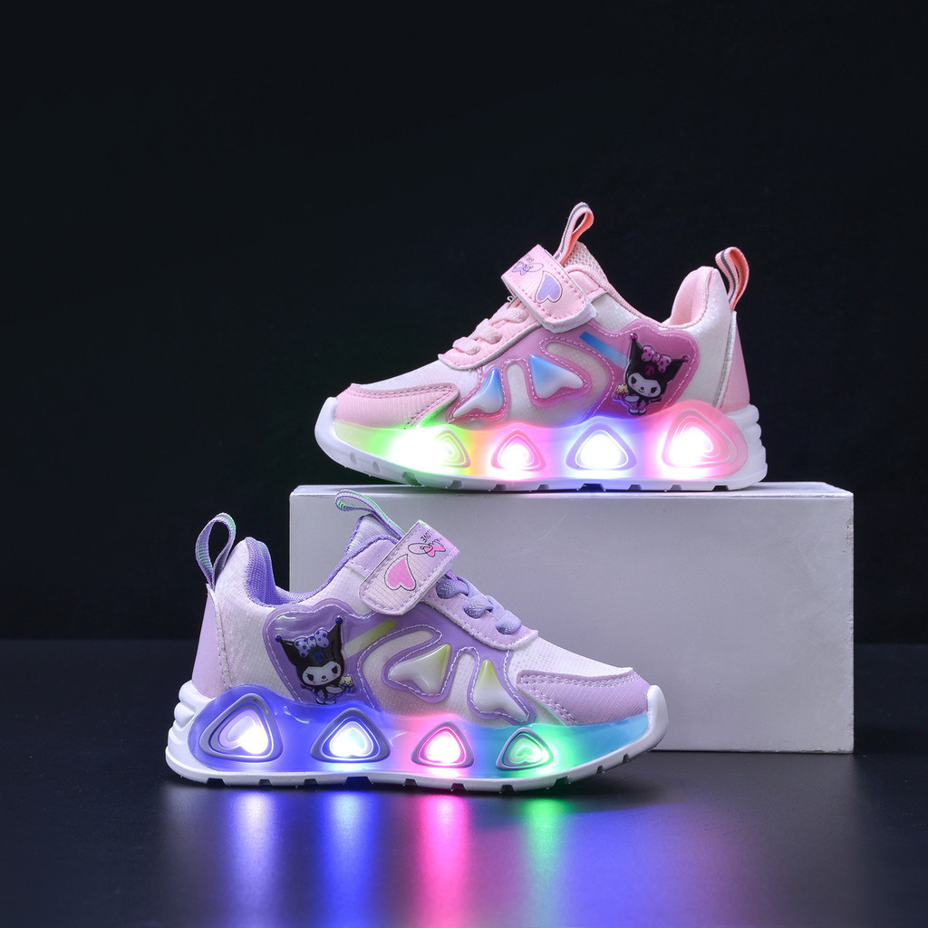 New Style Children with Light Sports Shoes 1-6 Years Old Fashion Running Shoes Foreign Trade Luminous Girls Baby Daddy Shoes