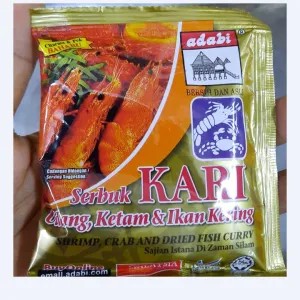 Adabi Serbuk Kari Udang, Ketam, Ikan Kering Ayam Haji