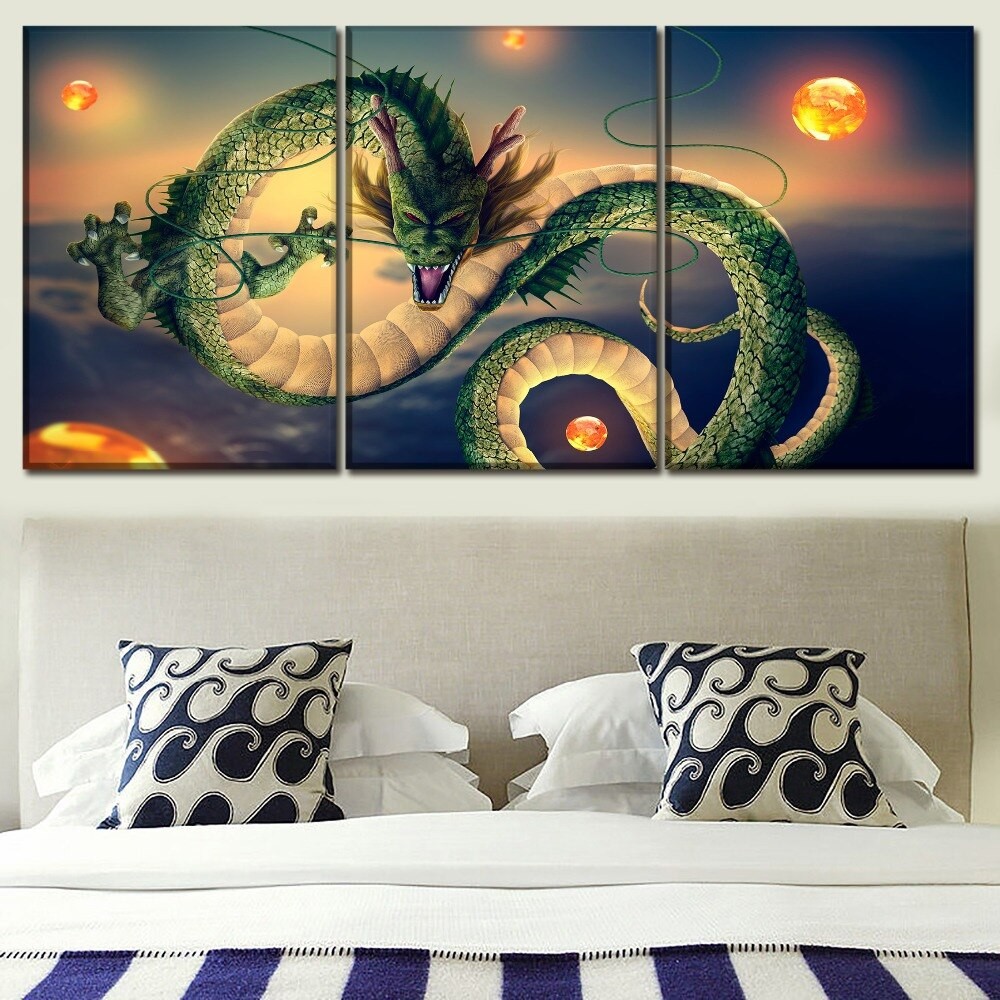 Cartoon^Painting^Dragon^Ball^Z^Super^Goku^Canvas^Picture^Wall^Art^Home^Decor^For^Living^Room^Poster^HD^Print^5^Piece^Anime unframed/framed