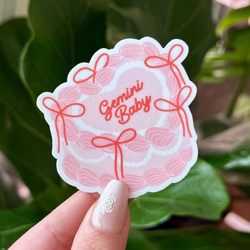 Waterproof Sticker "Gemini baby" - cute Gemini stickers, buy in bulk, cheap price M000334-12