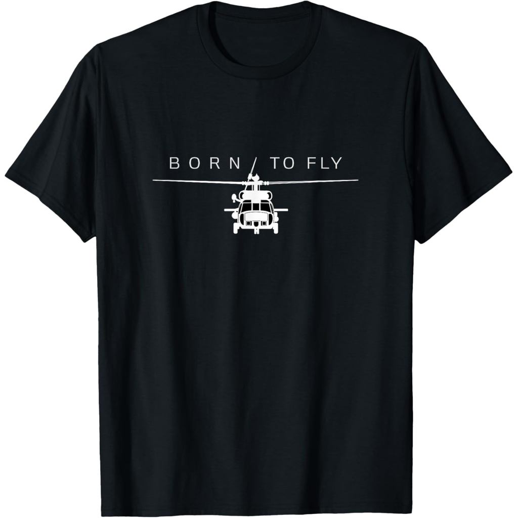 Men's cotton T-shirt Blackhawk Military Aviation Apparel Helicopter Pilot Gift T-Shirt High quality cotton short sleeves