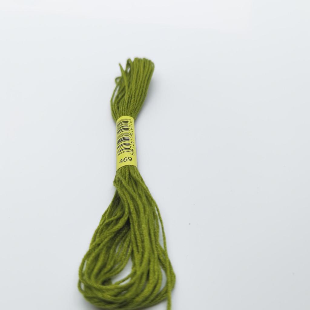 10 Skeins DMC Color  469 Avocado Green Thread Cross Stitch Premium Embroidery Floss DIY Cotton 8 Meters Bracelet Crafts Materials Yarn