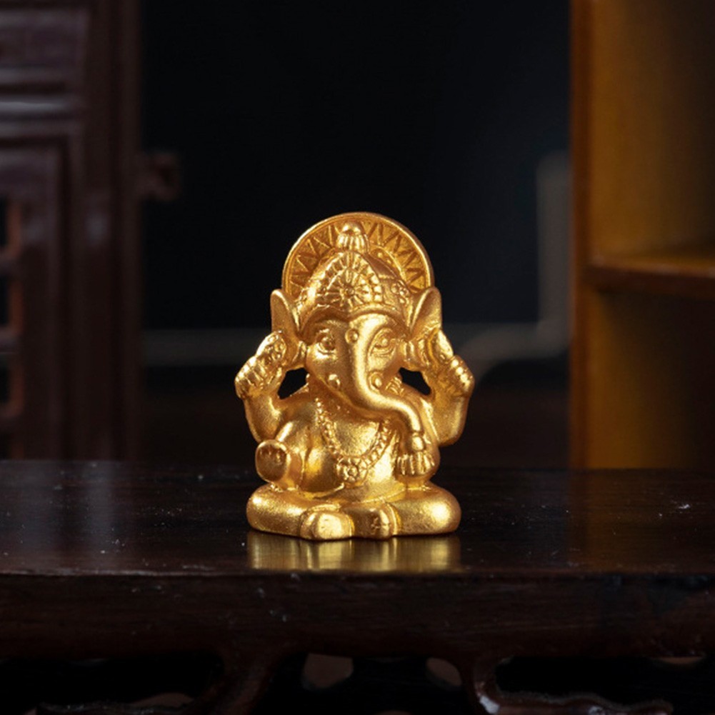 【HUSN Hot】10PCS For Ganesha Statue Elephant Statue Decoration For Home Temple Decor