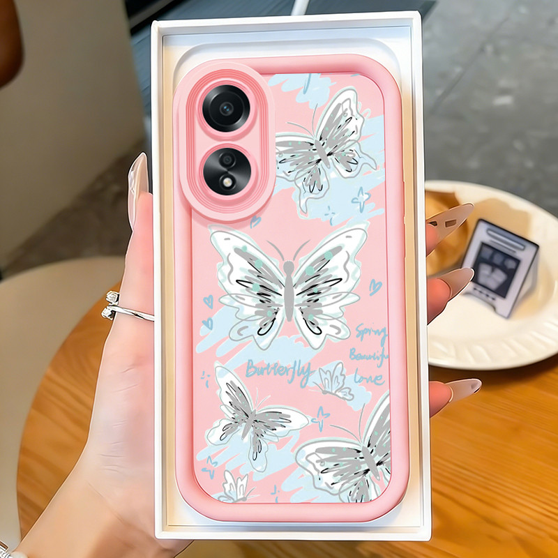 Casing hp for OPPO A58 5G A58X 5G A58 4G A78 4G A78 5G A1X 5G A2X 5G A98 5G A1 5G F23 5G Case Butterfly Art ceroboh Silicone Case Cesing Lightweight and Portable Softcase