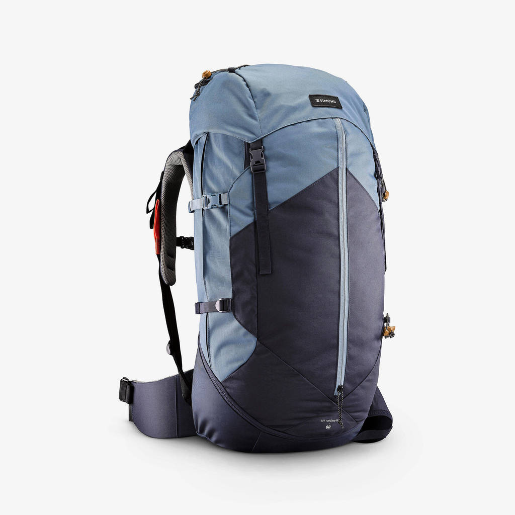 Decathlon Trekking Climbing Women 60L Hiking Backpack - MT100 Easyfit, Comfortable Mountain Gear