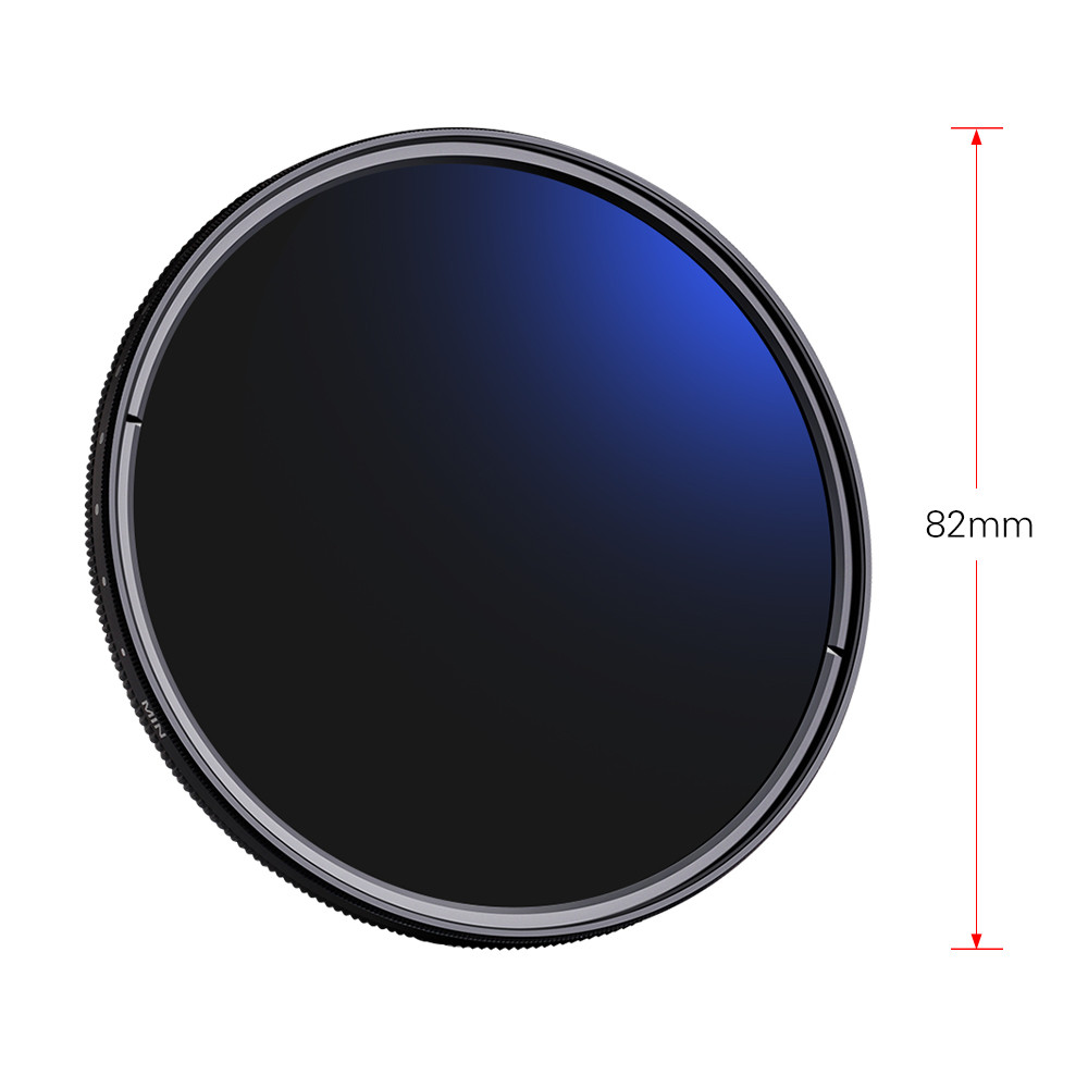 [LIX1] K&F CONCEPT 82mm Ultrathin Variable ND Filter ND2 to ND400 Adjustable Neutral Density Compatible with Canon EF 24-70mm f/2.8L II USM, 16-35mm III USM Lens