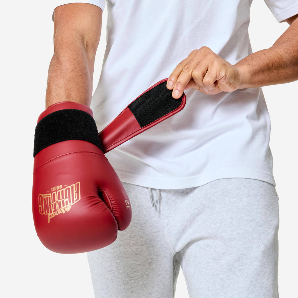 Decathlon Fighting Sports Adults Boxing Training Gloves With Ergonomic Foam - impact protection -