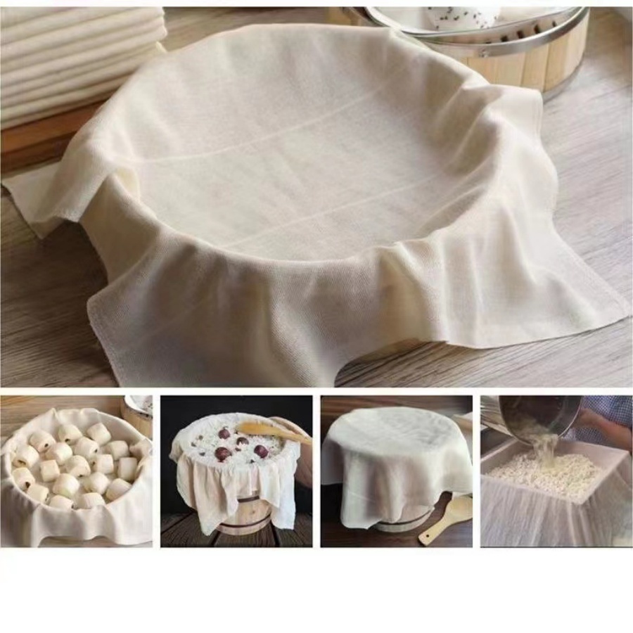 2 Pieces Pure Cotton Seaming High Density Tofu Cloth Filter Soy Milk Cloth Filter Residue Gauze Insulation Cover Cloth