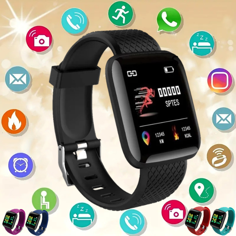 Multifunction Smart Watch Sports Modes Health Sleep Monitoring Fitness Bracelet Men Women Heart Rate Steps Distance Calorie Tracker Call Message Remind Custom Dial Alarm Kids Watch