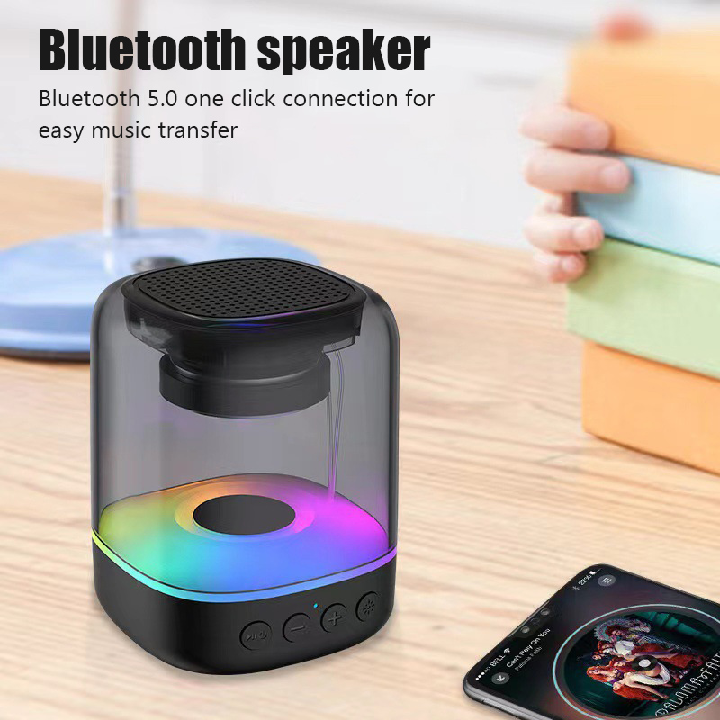 Bluetooth Speaker. Rgb Dazzling Light Effect. Small Size, Portable Small Speaker. Supports Tf Cards. Home Outdoor Mini Wireless Speaker