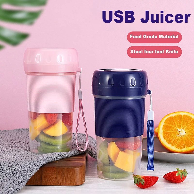 1pc Electric Juicer Mini Portable Blender Fruit Mixers Electric Blender Squeezer USB Rechargeable Vegetable Juicer Blender Mixer