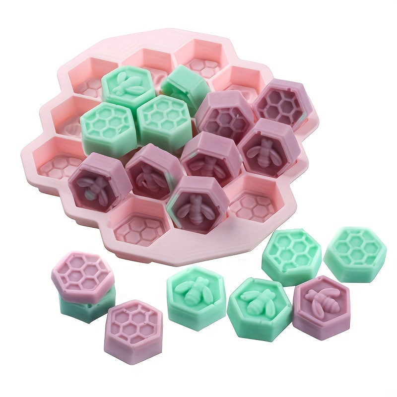 1pc silicone honeycomb Honeycomb ice cube DIY ice maker 19 creative bee honeycomb ice cube molds