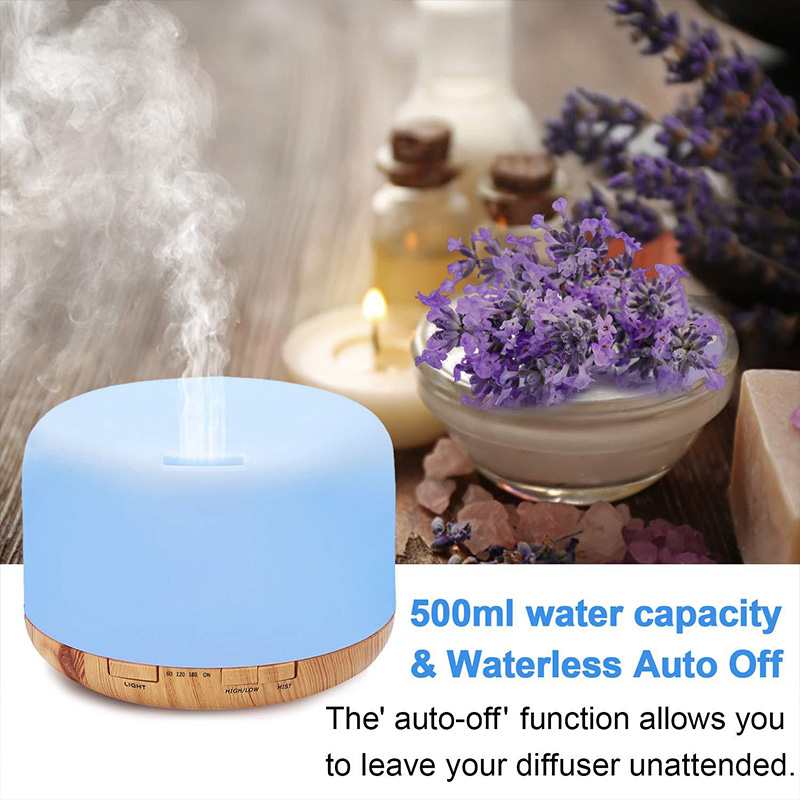 Art Like Design Adjustable Brightness Wood Grain Aroma Diffuser Peaceful Nourishing High Quality Energy Efficient Comfortable Night Wood Grain Aromatherapy Diffuser