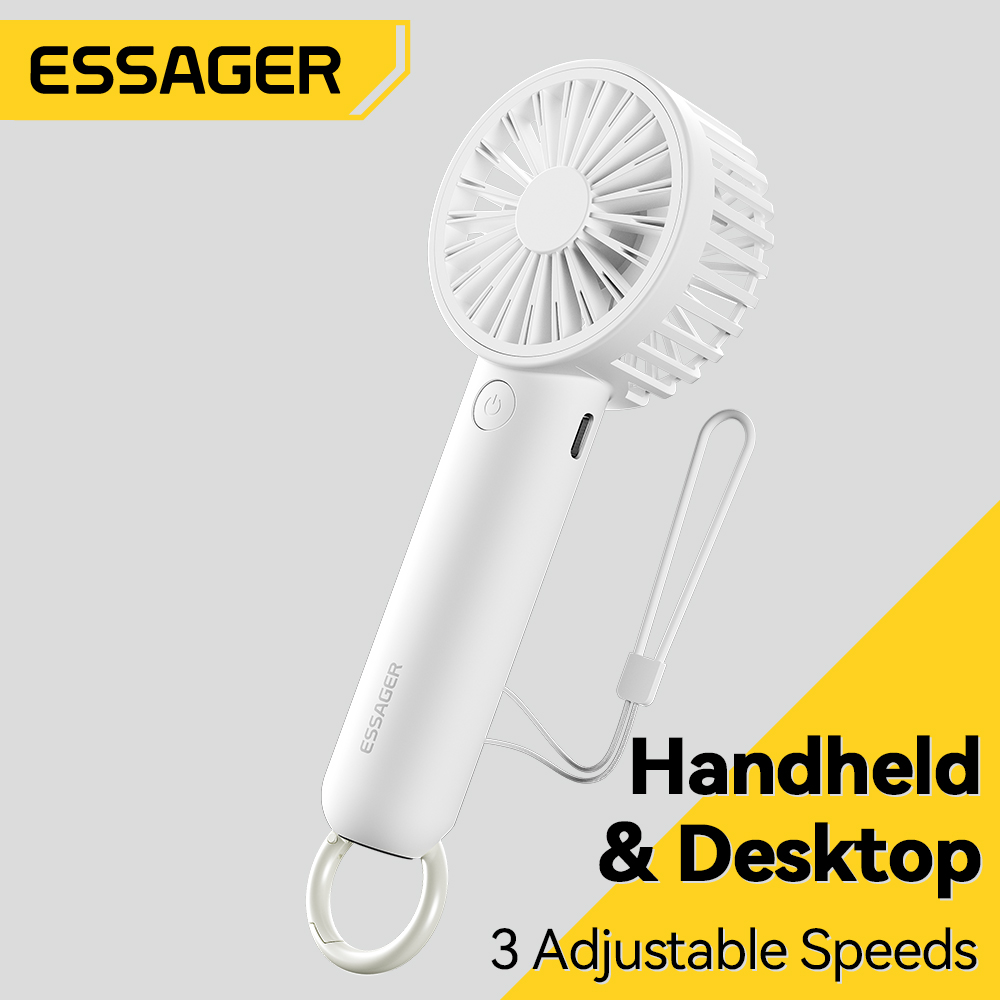 New Portable Handheld Fan - Small Cooling Fan, USB Rechargeable, Eyelash ESSAGER Silent Cooler, Mini USB Rechargeable Desk Fan. Peminat Tangan Mudah Alih Kecil, Peminat Penyejuk USB Cas Semula EyelashESSAGER, Peminat Tangan Senyap Mini untuk Meja