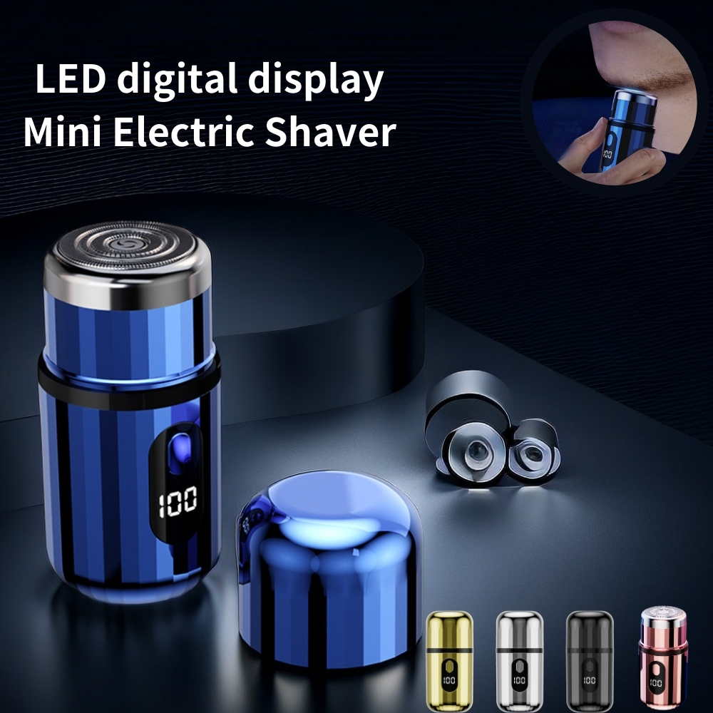 Digital Men's Razor, Mini LED Rechargeable Business Portable Mini Razor, for Travel for Home Office Travel