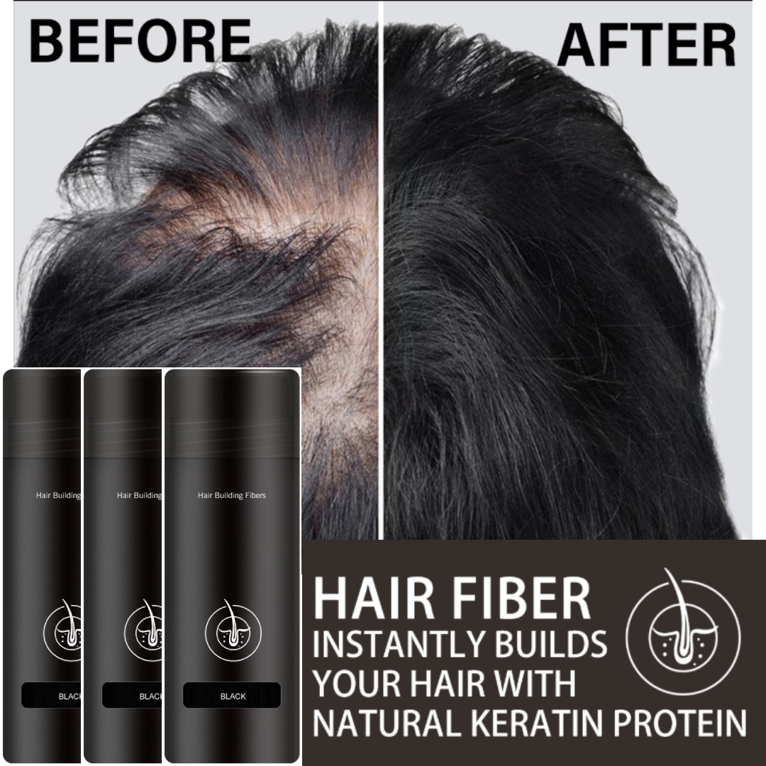 28g Natural Keratin Hair Fiber Powder | Hair Thickening for Sparse Areas | Static-Adhesive Volumizing Powder, Undetectable Coverage for Thinning Hair