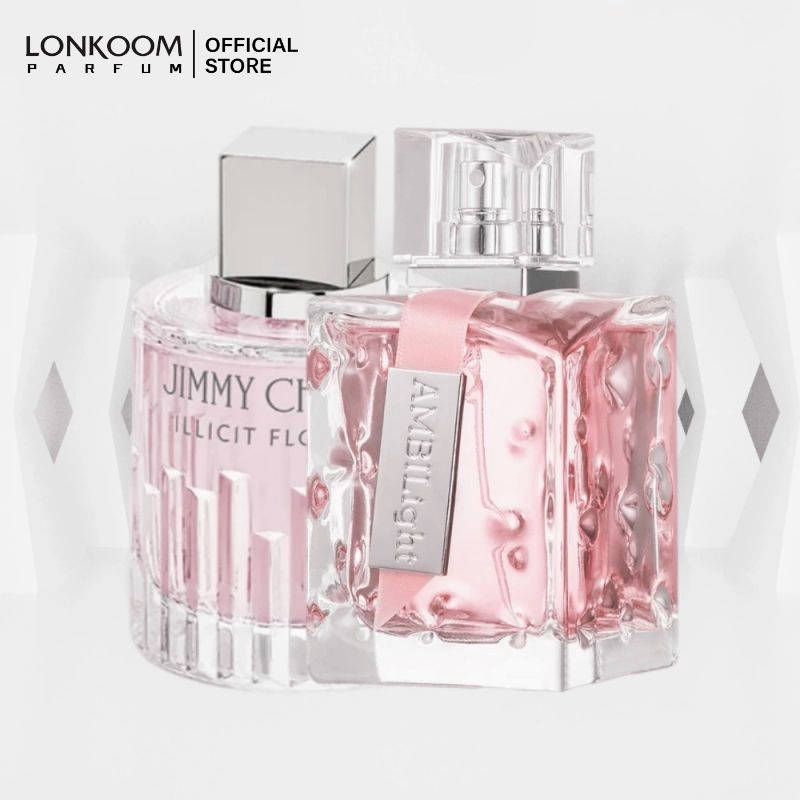 LONKOOM Perfume Ambilight Pink/Yellow EDP Floral-Fruity Women Gift Set (100ml)