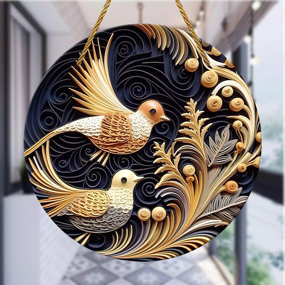 1pc, 2D Cartoon Bird Acrylic Patterns Home Decor For Window Or Wall, Decor For Home Gift, Door Hanging, Gifts For Friends Holiday Home Decor Room Decor Wall Decor