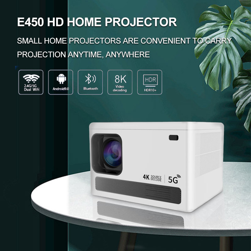 1PCS/E450 home projector LCD smart projector MINI Portable Projector TV Home Theater Cinema HDMI Support Android