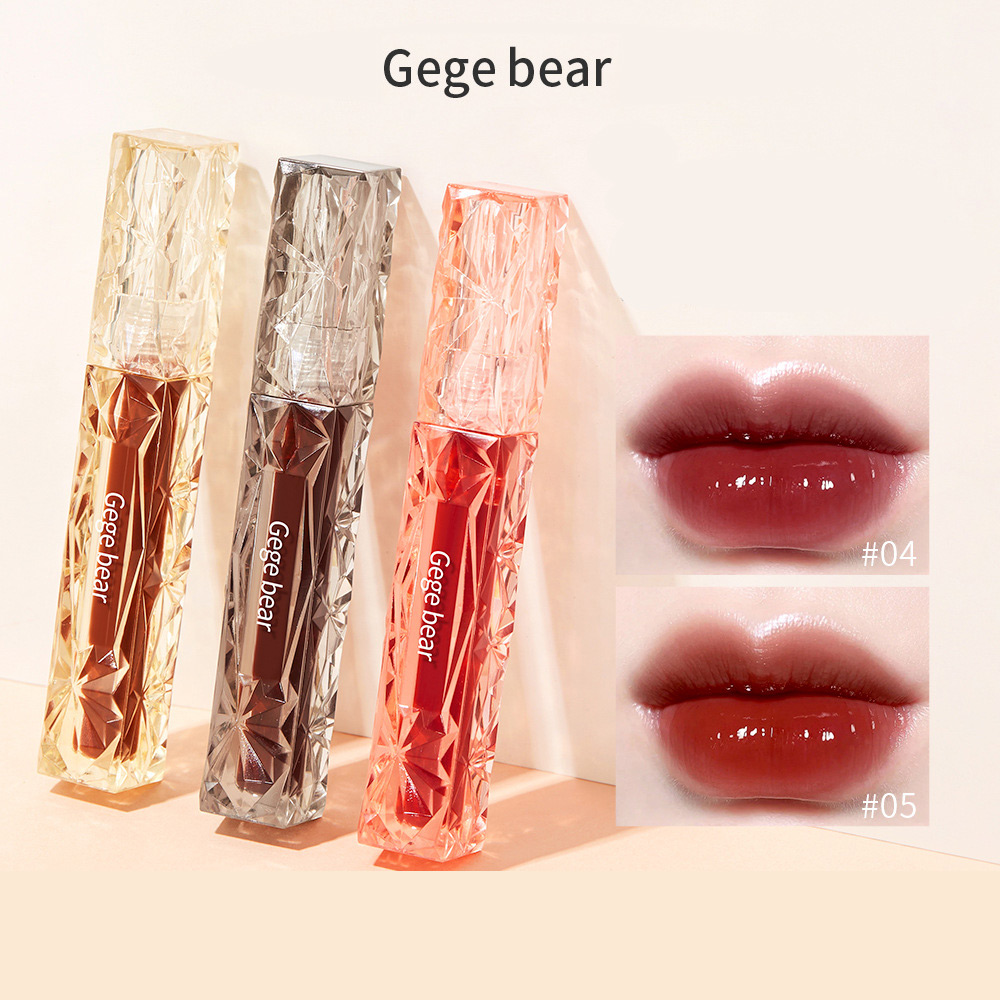 GegeBear Mirror Lip Glaze Lipstick Korean Plumping Glossy Lipstick