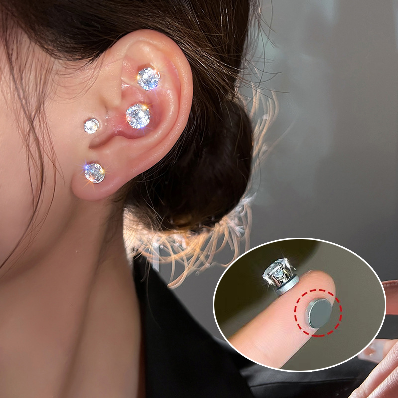 Magnetic Clip-On Earrings for Men Women Hypoallergenic Non-Pierced Personalized Ear Jewelry