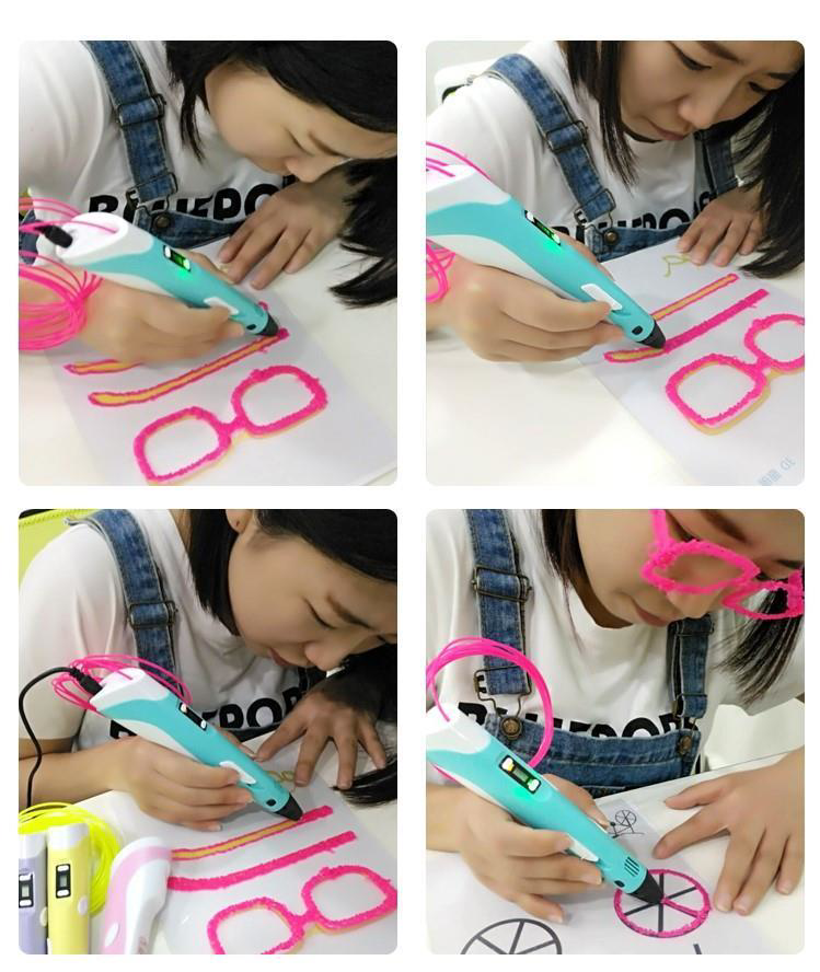 3D Printing Pen - PLA Filament (10M) with LCD Screen