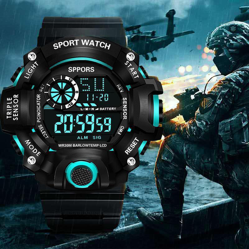 Special Forces Tactical Watch Multifunctional Sports Watch Waterproof Shockproof Luminous Alarm Clock Electronic Watch