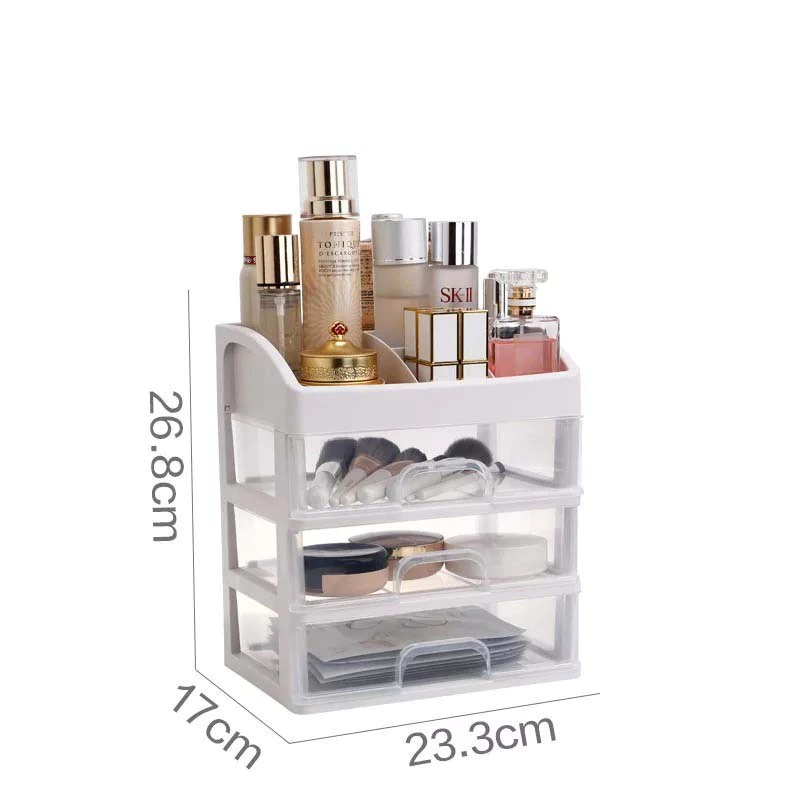 [Shopee Choice] G9 Makeup Organizer 3 tier Drawers Cosmetic Storage Box Jewelry Container Case Brush Holder Drawer