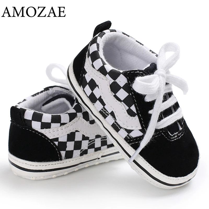 Multi-Style Toddler Baby Boys Shoes Black Canvas Sneakers Soft Sole Pram Flats Anti-slip Trainers Casual Infant Shoes 0-18M