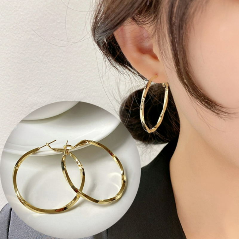 S925 Silver Needle Plain Round Earrings for Girls Simple and Classic Drop Earrings for Women