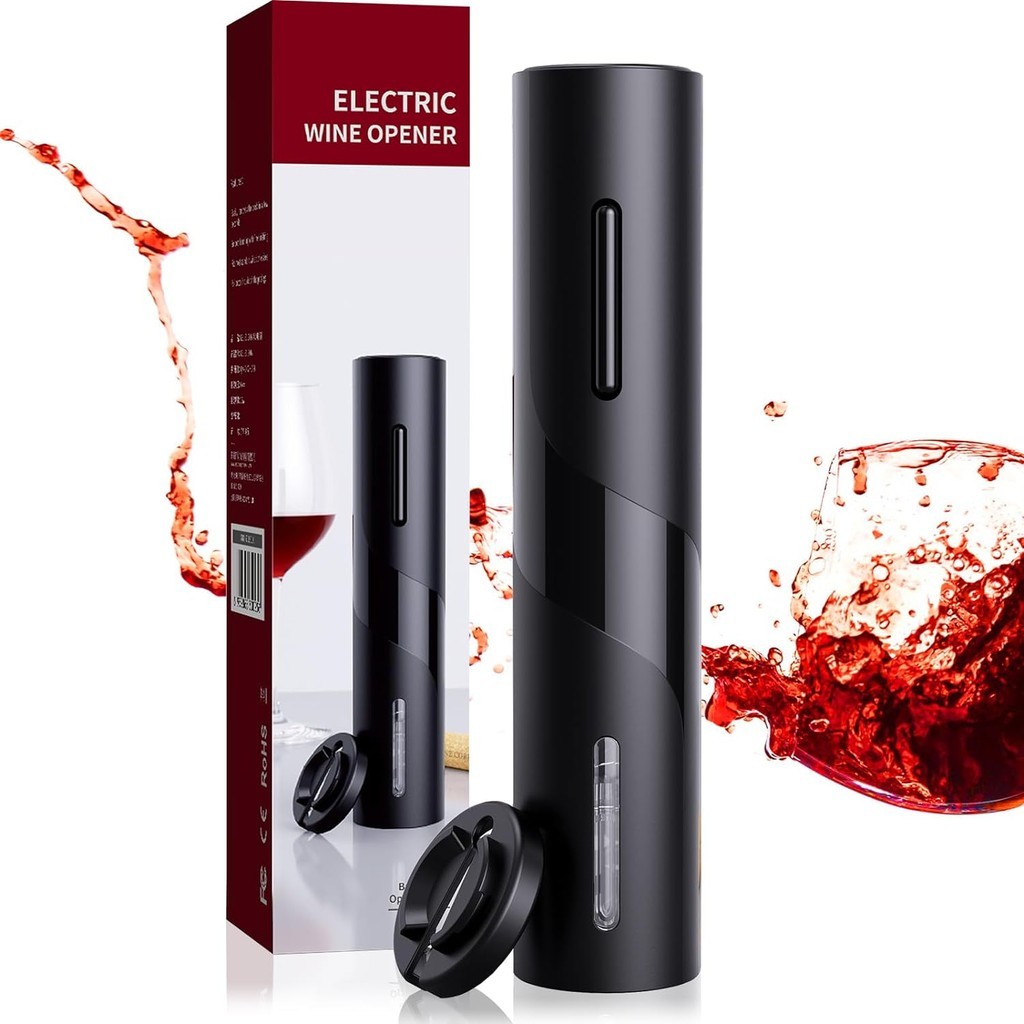 Electric Wine Opener, Battery-Powered, Cork Puller, Foil Cutter Included, Simple Design, Enjoyable Wine Cork Removal, Convenient Wine Accessory, Best Choice for Wine Lovers