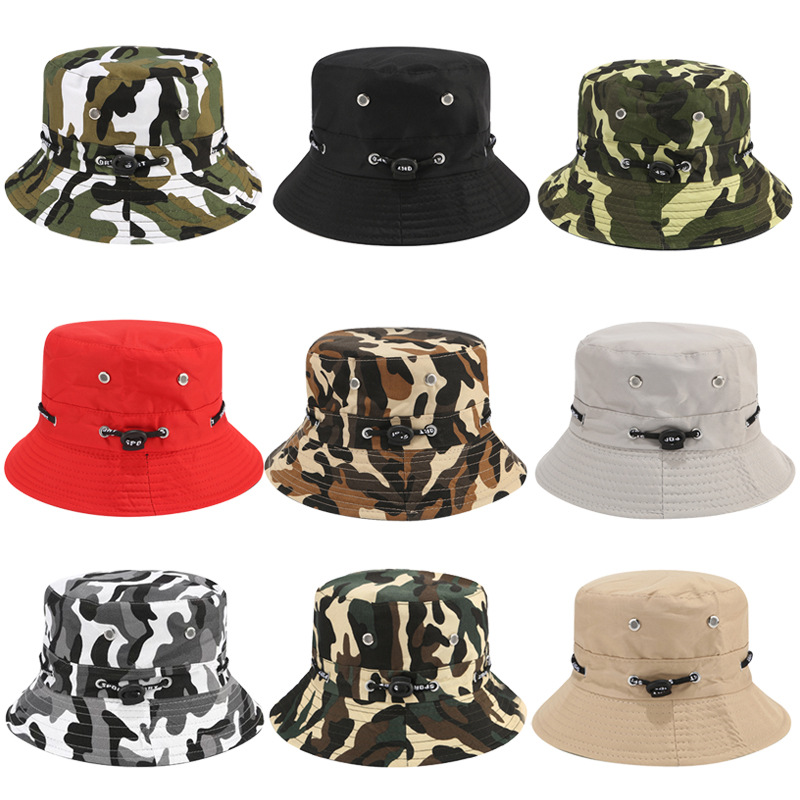 Pot Hat Outdoor Foreign Trade Style Sunshade Camouflage Hat Wholesale Classic Style Fishing Hat Worker Hat Adult Style