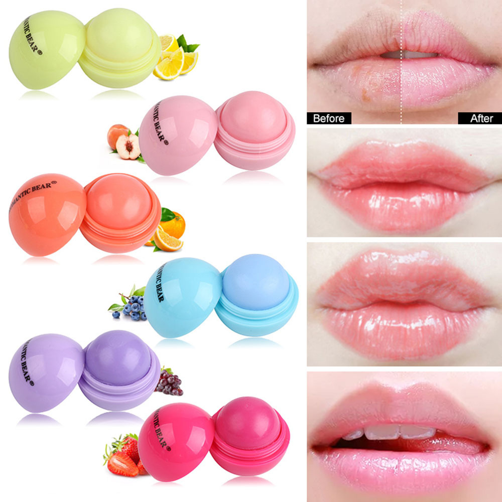 Romantic Bear【6pcs】Spherical Lipstick – Moisturizing & Hydrating Lip Balm for Nourished Lips