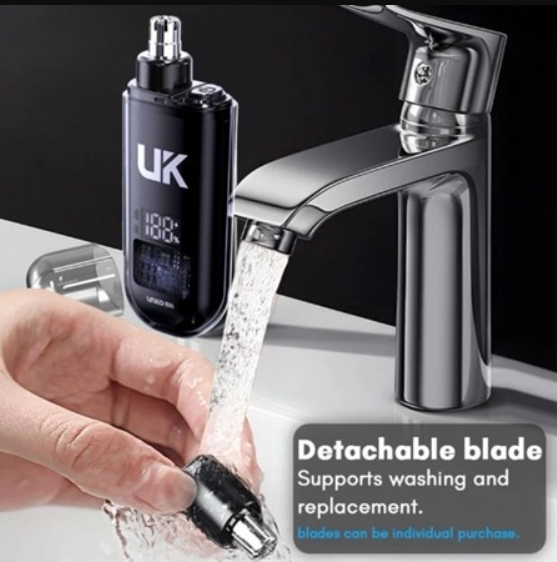 Professional Painless Nose Hair Trimmer, Unisex, Usb Rechargeable, with Digital Display, Safe Blade, and Easy to Clean Pemangkas Rambut Hidung Profesional Tanpa Rasa Sakit, Caj Usb, Paparan Digital, Bilah Selamat, Mudah dibersihkan