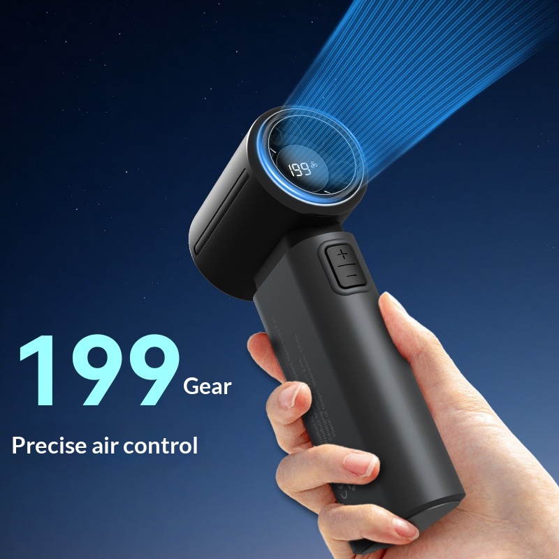 Leftlimit High-Speed Energy-Saving 199-Gear Handheld Mini Fan USB Portable Jet-Type High-Power Outdoor Pocket Mini Fan Cannon Kipas Mini Tangan 199 Gear Penjimatan Tenaga Berkelajuan Tinggi, Boleh Cas USB, Angin Kuat Jenis Jet, Sesuai Untuk Luar & Poket